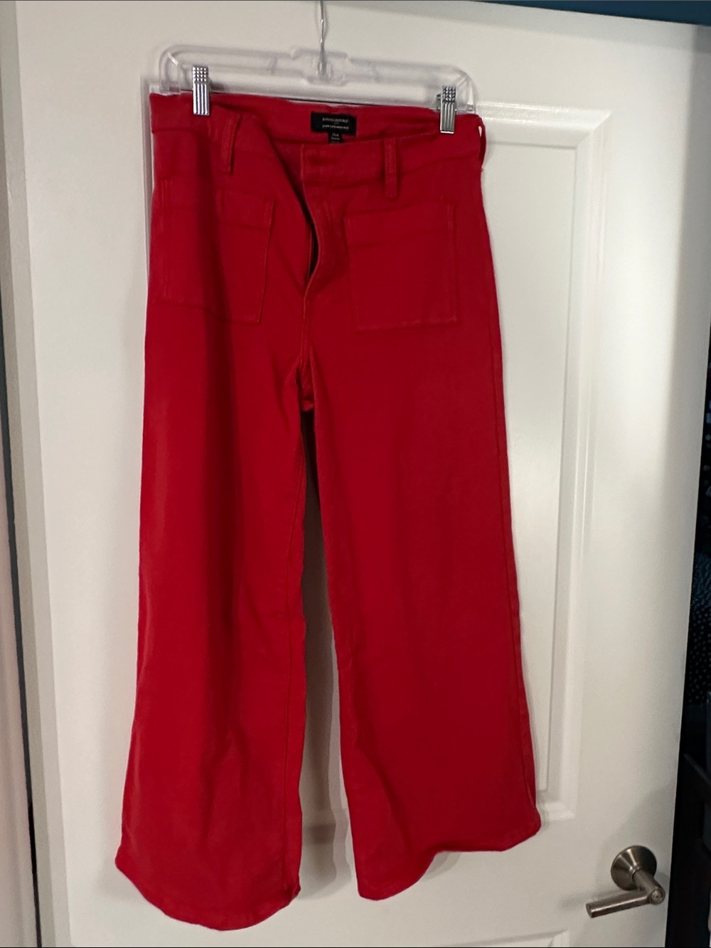 Banana Republic Bright Red Wide-Leg Jeans